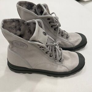 Palladium Light Gray High-Top Boots